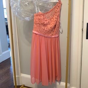 Coral size 8 David’s Bridal bridesmaid dress